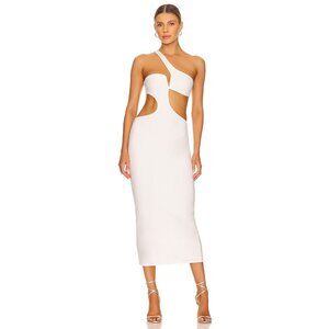 NBD Kara Midi Dress in White Medium New With Tags Womens